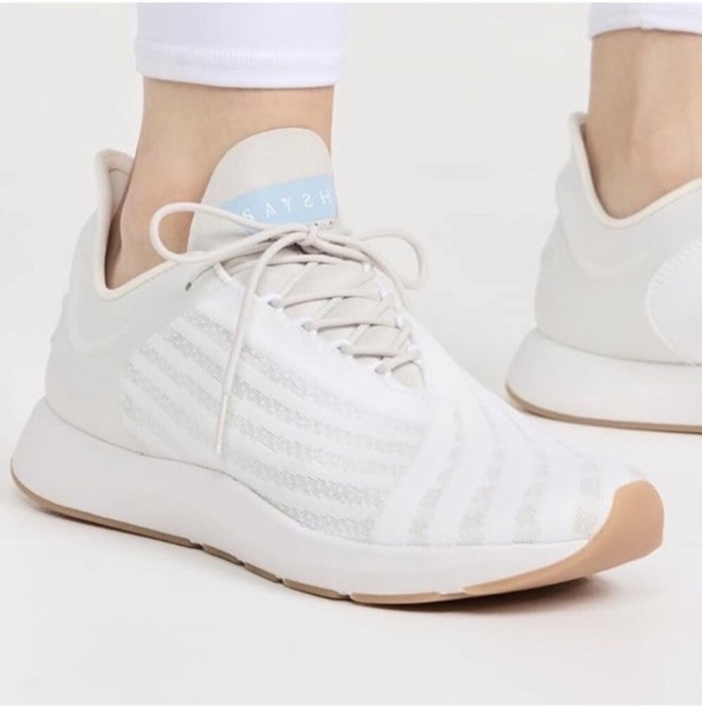 Saysh One Women’s Lace-Up Low Top Athletic Sneakers White/Gray US 9.5